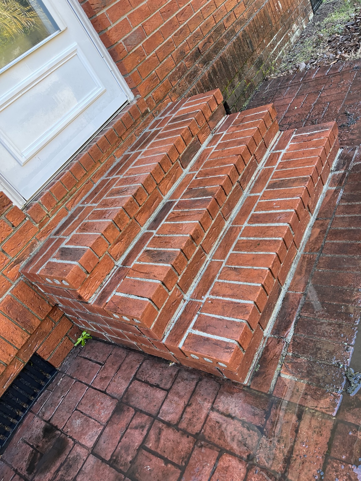 Brick steps after cleaning